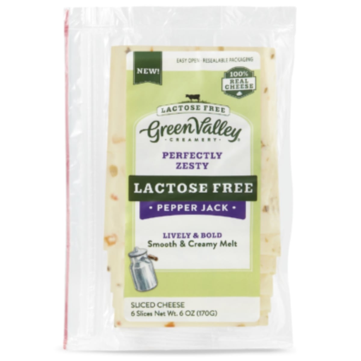 KHCH00392793 6 oz Lactose Free Pepper Jack Sliced Cheese