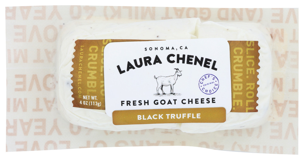 4 oz Log Black Truffle Goat Cheese