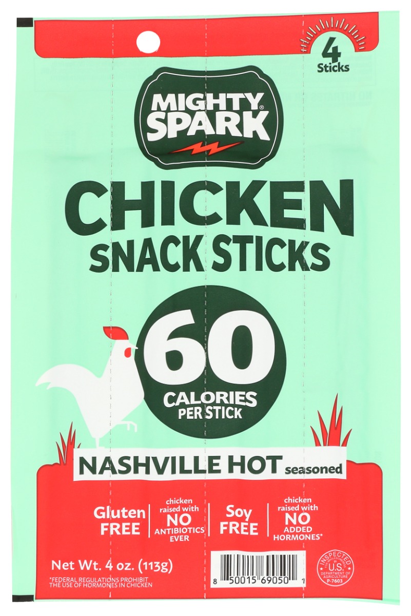 4 oz Nashville Hot Seasoned Chicken Snack Stick