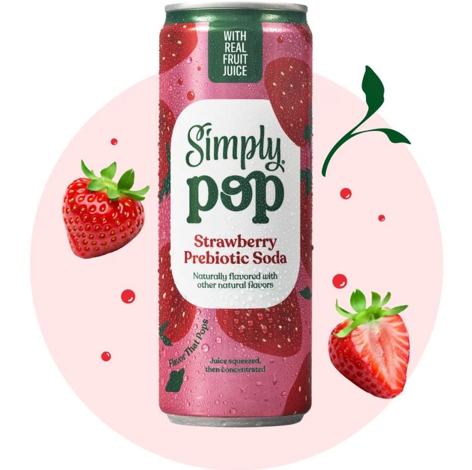 12 oz Strawberry Prebiotic Soda