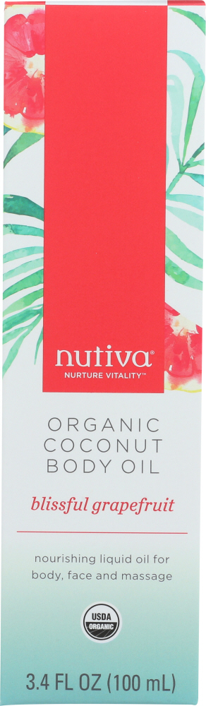 Khfm00328581 3.4 Oz Grapefruit Organic Coconut Body Oil