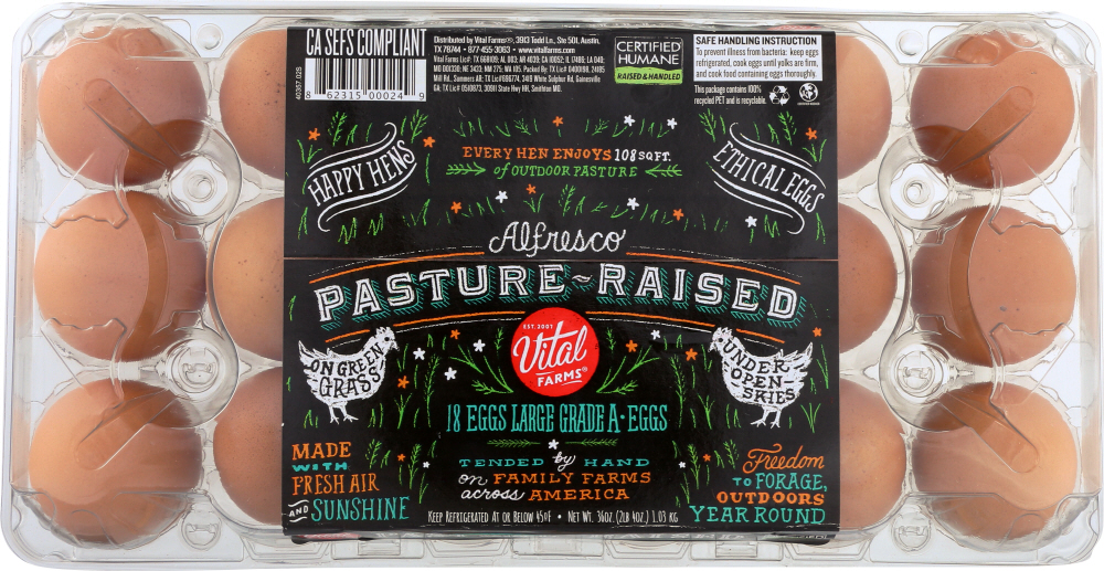 Eggs Pasture Raised Large, 18 Count