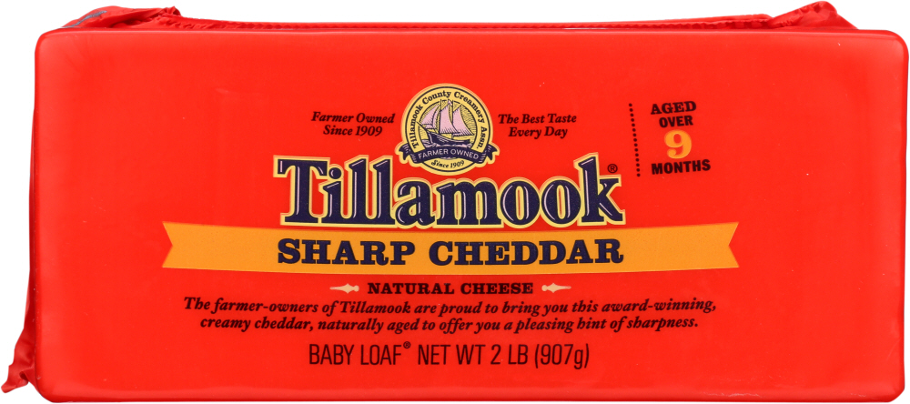 UPC 072830002028 product image for Tillamook KHFM00039607 Cheese Sharp Cheddar Baby Loaf 2 lbs | upcitemdb.com