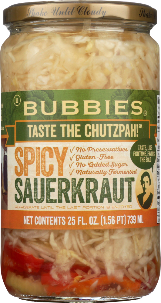 UPC 038261854476 product image for Bubbies KHFM00297579 Sauerkraut Spicy - 25 oz | upcitemdb.com