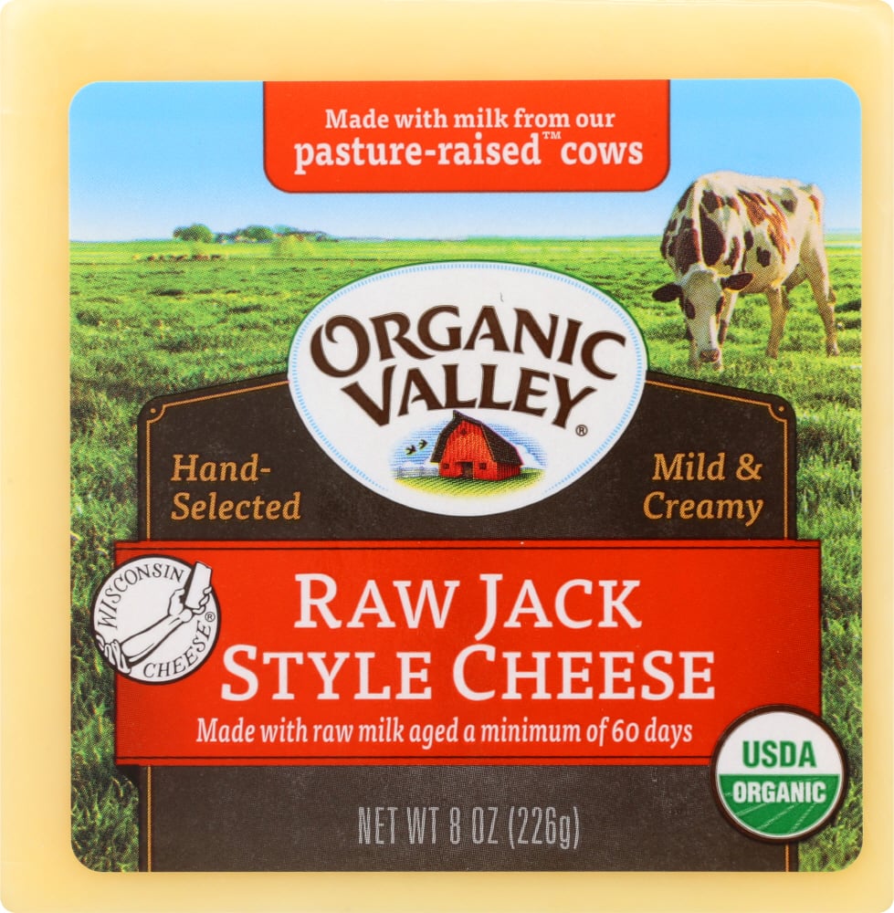 ORGANIC VALLEY, RAW JACK STYLE CHEESE