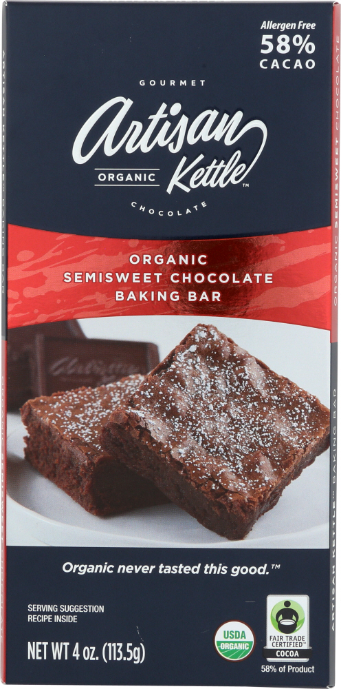 Khfm00310361 4 Oz Organic Semisweet Chocolate Baking Bar