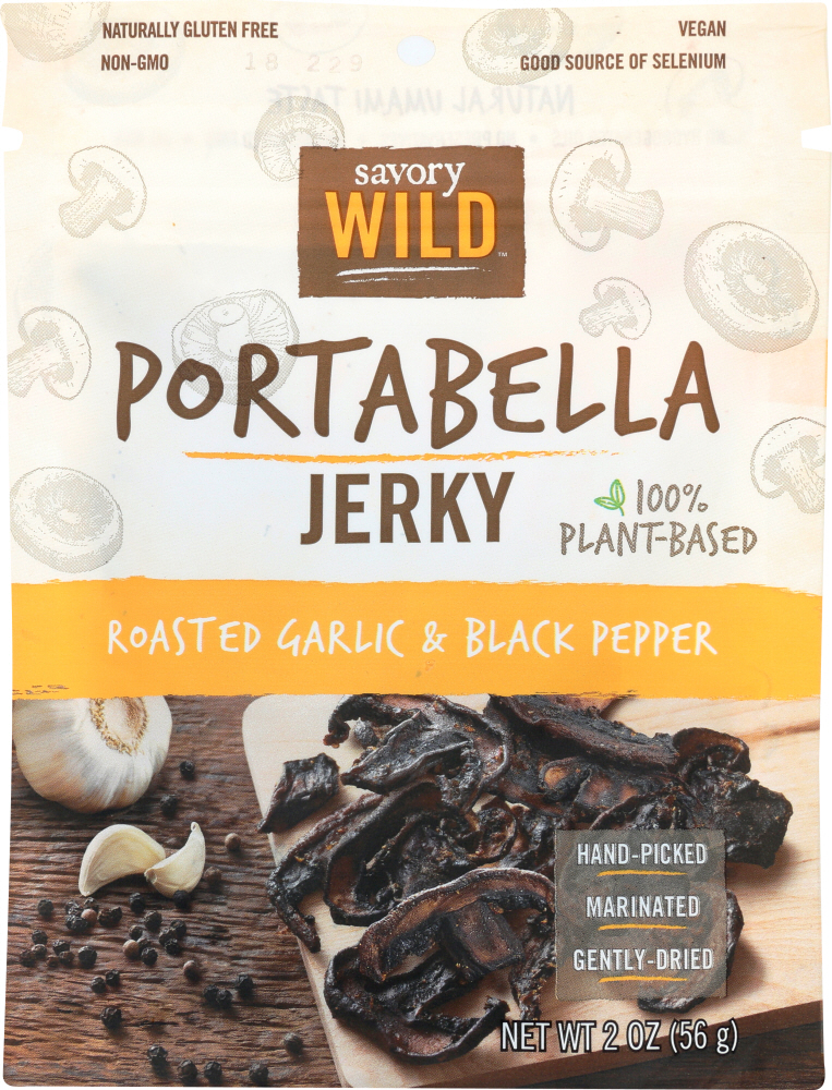 Khfm00332382 2 Oz Roasted Garlic & Black Pepper Portabella Jerky
