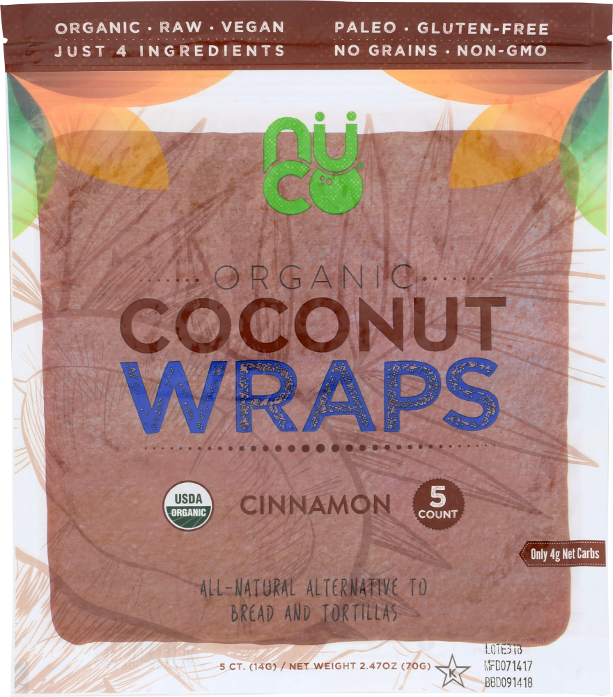 Khfm00317135 2.47 Oz Organic Cinnamon Coconut Wrap