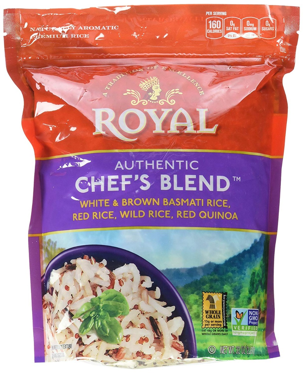Royal Khlv00273780 Chefs Blend White & Brown Basmati Rice Red Rice Wild Rice & Red Quinoa, 2 Lbs