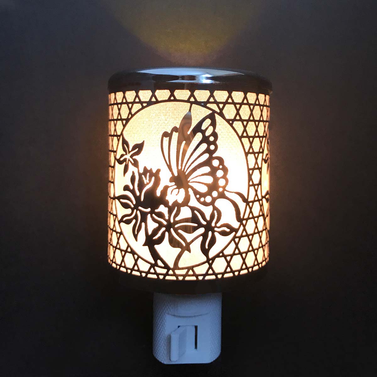 Nl 1108 Aluminum Crafted Led Night Light - Oriental Butterfly