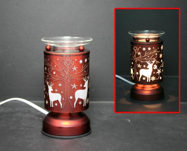 J1405 Aluminum Machine Crafted Touch Sensor Lamp - Copper Rusty Reindeers