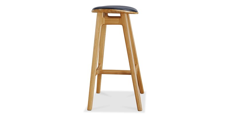 Gsk004ca 30 In. Caramelized Skol Bar Height Stool With Leather Seat - Set Of 2