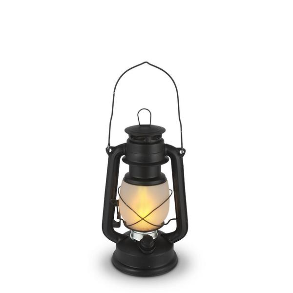 Gerson 44143ec 9.5 In. Tall Black Hurricane-style Camping Lantern With Fire Glow & Dimmer Switch - Set Of 2