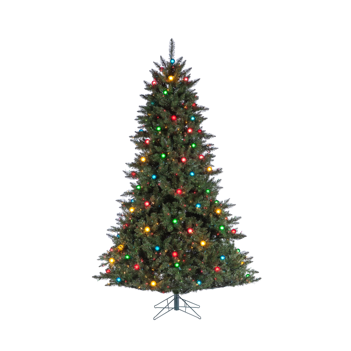 5767--75m 7.5 Ft. Pre-lit Reno Pine Tree With 100 G40 Glass Bulbs & 750 Multi-colored Lights