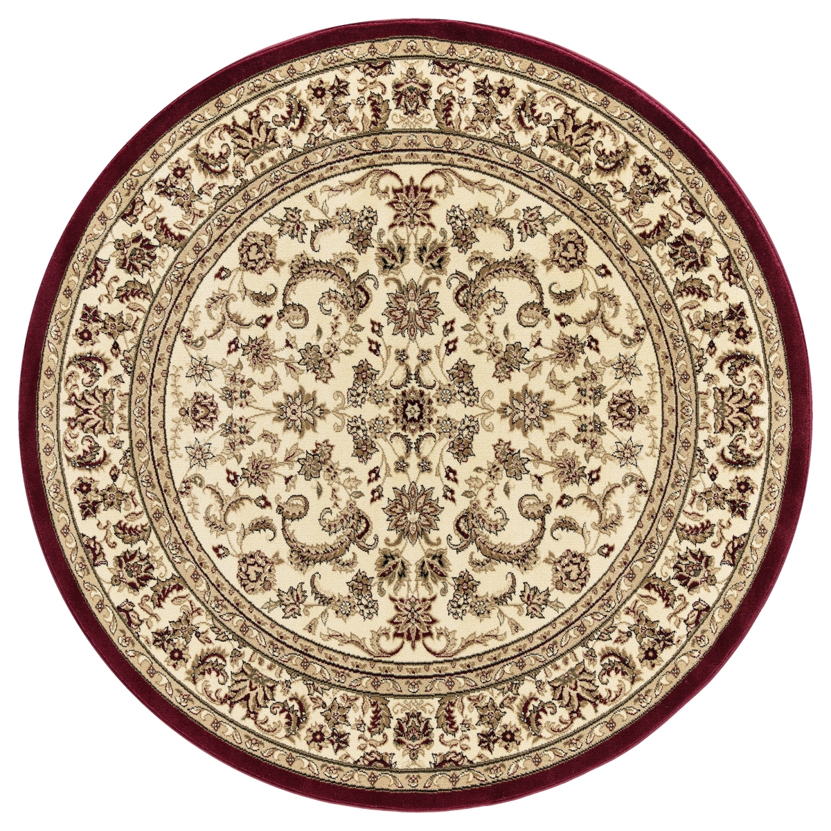 C483.01.cr.5r 5 Ft. Classic Eternal Traditional & Oriental Rug, Cream & Red