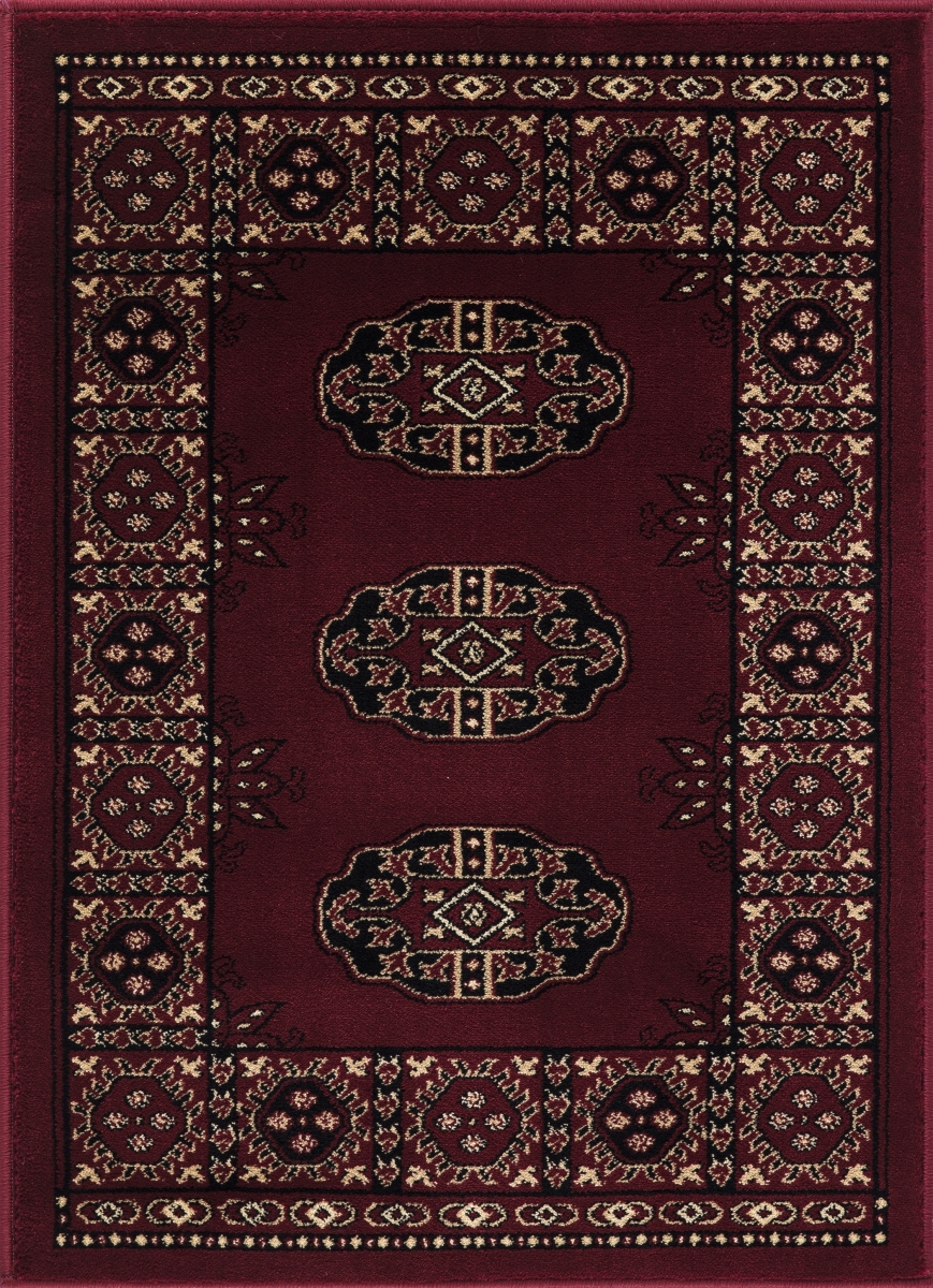 C483.03.rd.2x3 2 X 3 Ft. Classic Bokhara Traditional & Oriental Rug, Red & Black