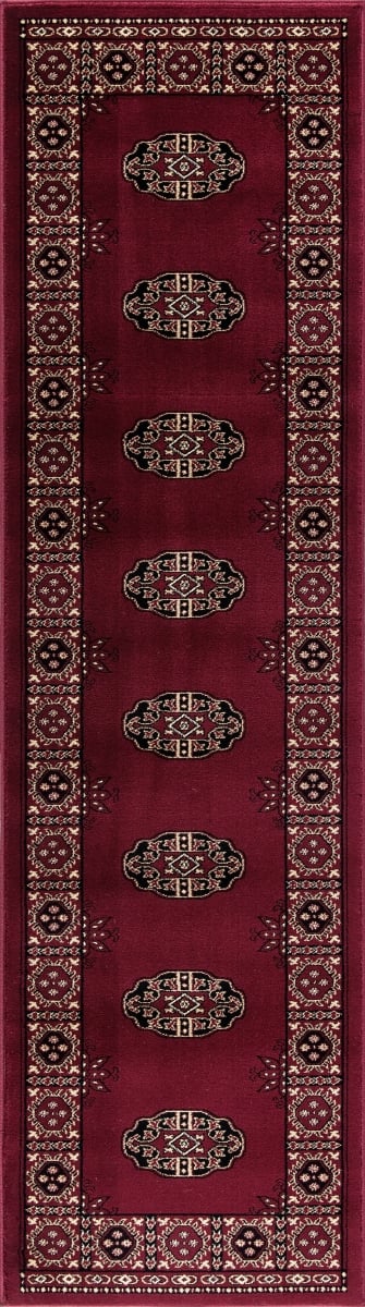 C483.03.rd.2x8 2 X 8 Ft. Classic Bokhara Traditional & Oriental Rug, Red & Black