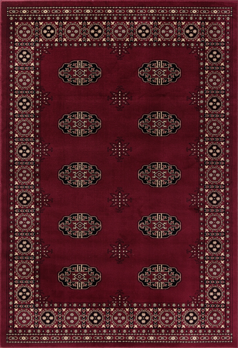 C483.03.rd.5x8 5 X 8 Ft. Classic Bokhara Traditional & Oriental Rug, Red & Black