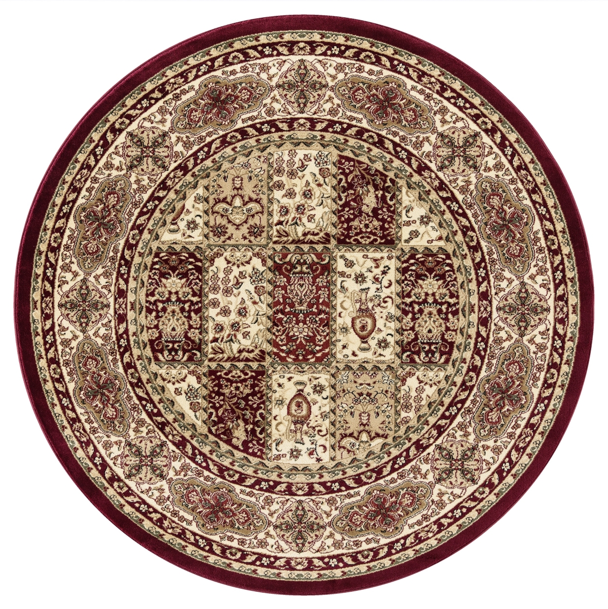 C483.04.rd.5r 5 Ft. Classic Baykal Traditional & Oriental Rug, Red & Cream