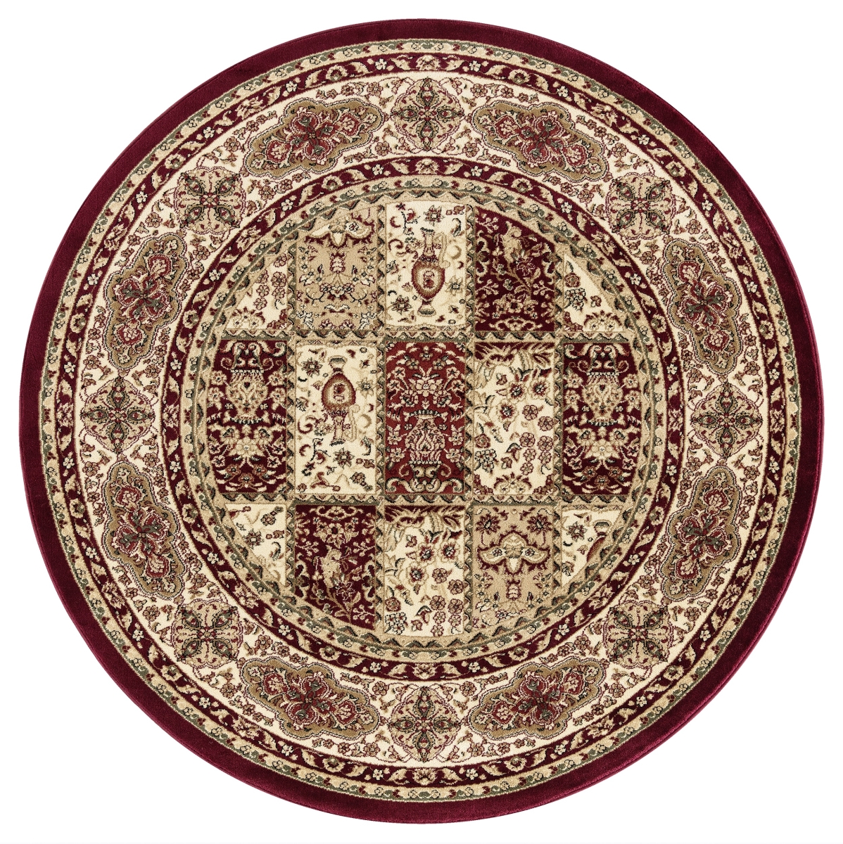 C483.04.rd.8r 8 Ft. Classic Baykal Traditional & Oriental Rug, Red & Cream
