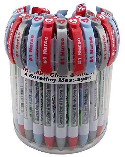 9019 Nurse Appreciation Pen With Canister Rotating Messages - Pack Of 36