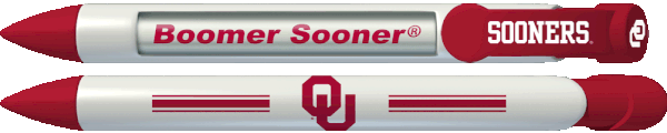 8009 University Of Oklahoma Sooners Pen With Rotating Messages - Pack Of 4