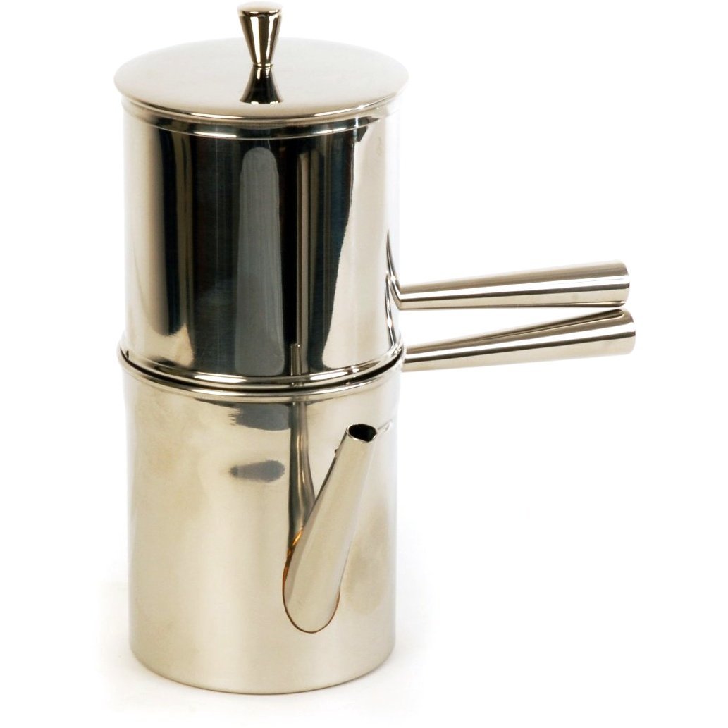 V135-1 Neapolitan Coffee Maker Stainless Steel, Silver