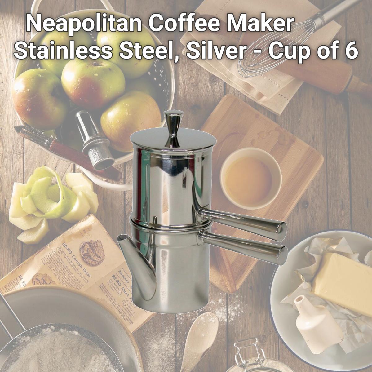 Picture of ILSA V135-6 Neapolitan Coffee Maker Stainless Steel, Silver - Cup of 6