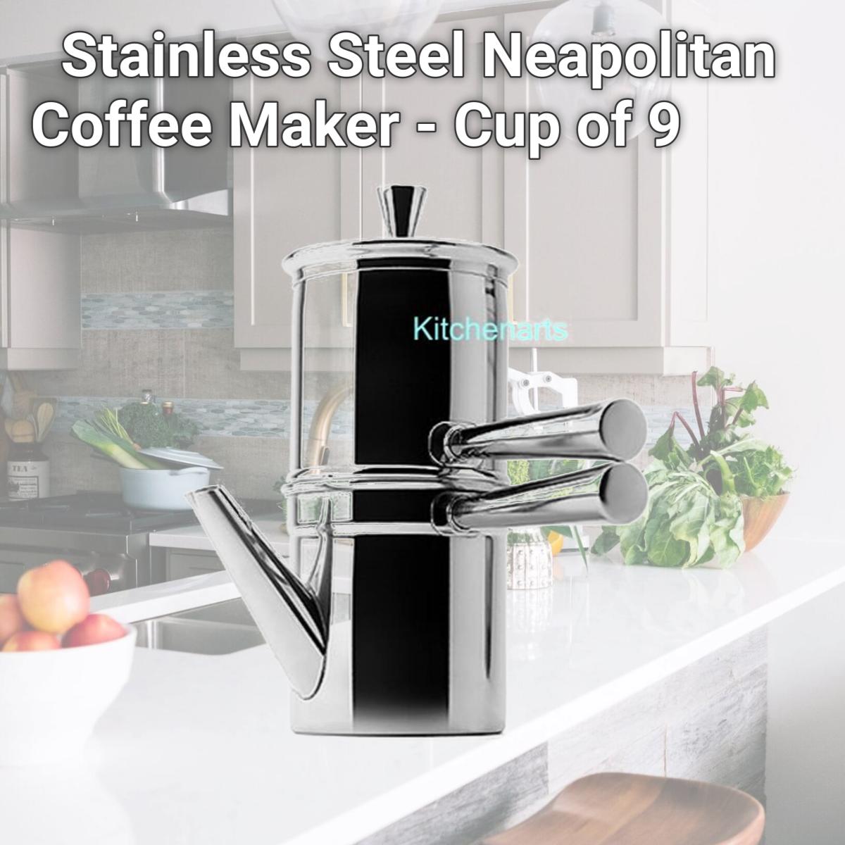 Picture of ILSA V135-9 Stainless Steel Neapolitan Coffee Maker - Cup of 9
