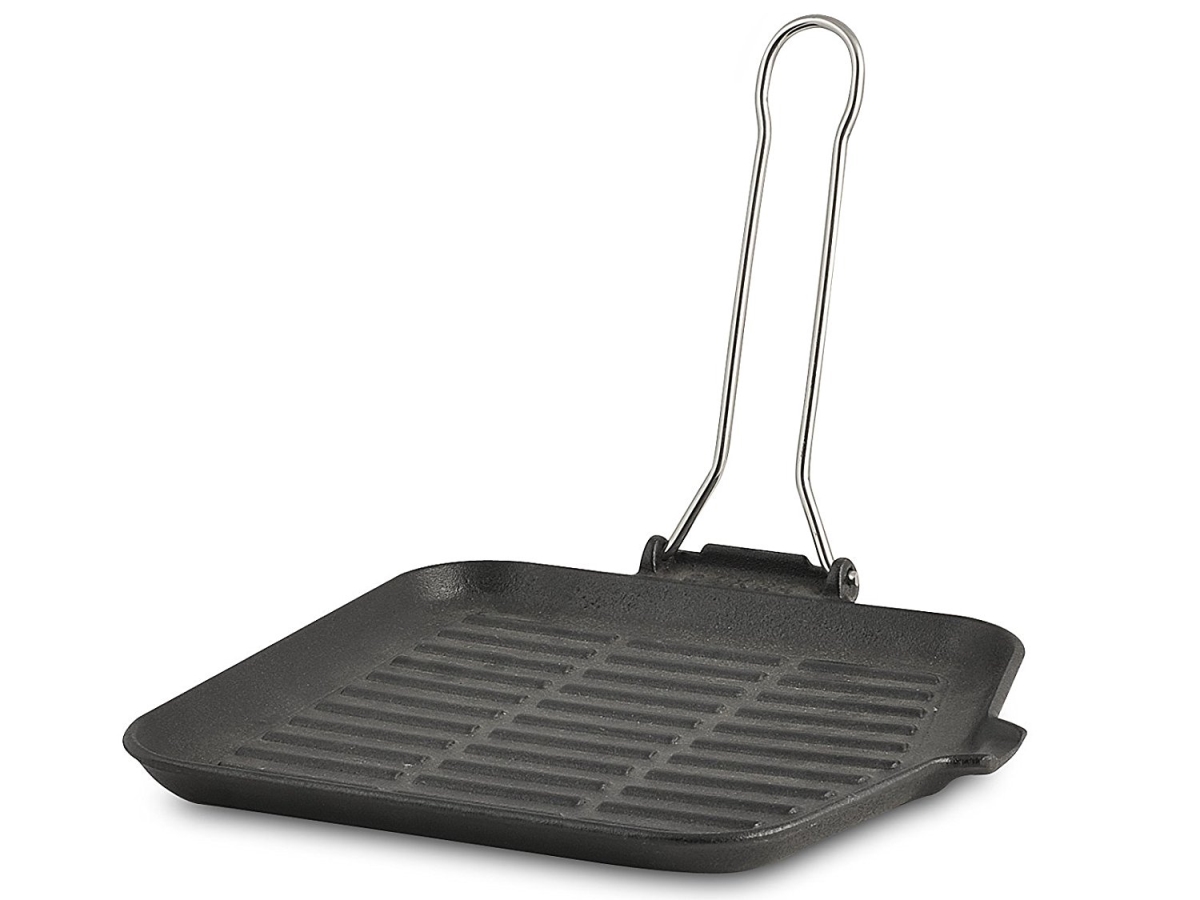 V174-rec 9 X 14.5 In. Cast Iron Grill-rectangular Enamel Coated With Removable Handle
