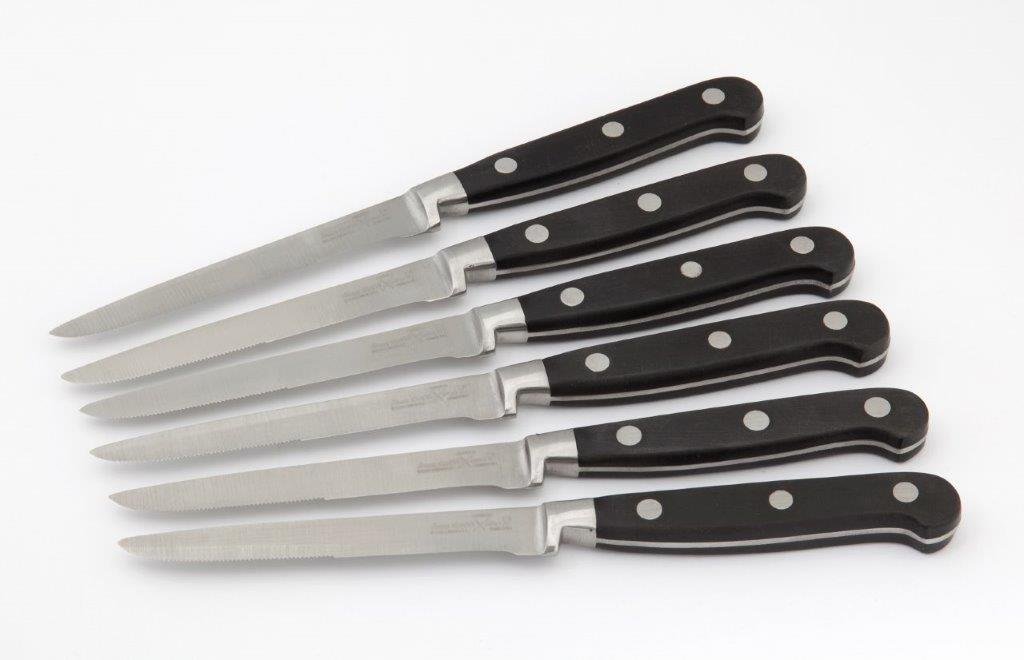 V2260 Forged Steak Knives With Half Serrated Blade - Set Of 6
