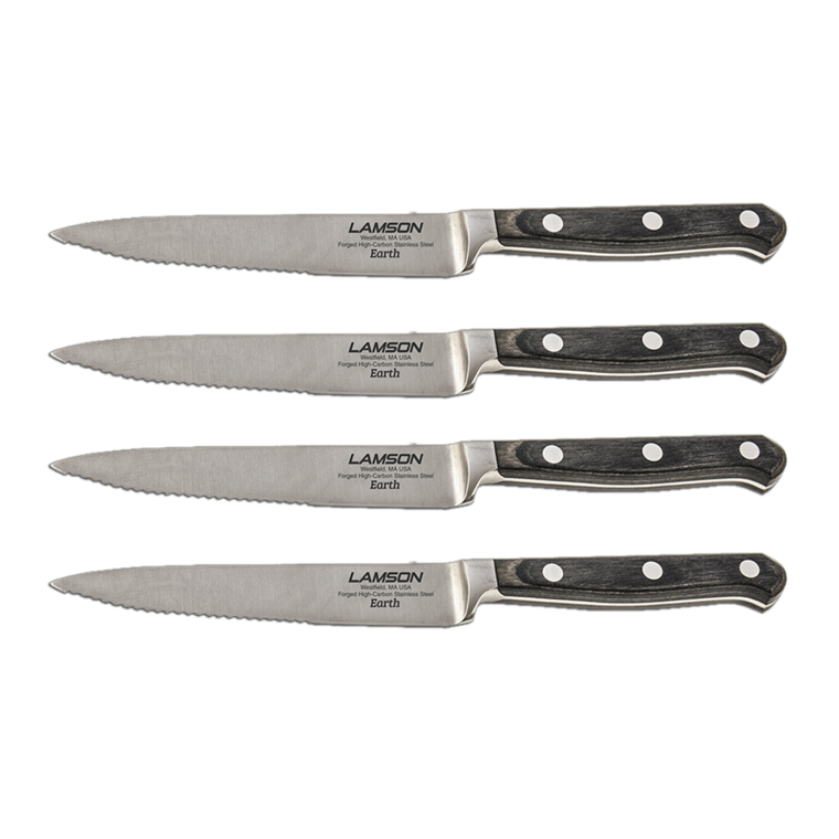 V2256b Forged Steak Knives With Smooth Blade - Set Of 4