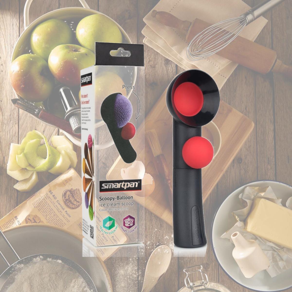 Picture of Ghidini V235 Easy Grip Ice Cream Scoop Carded - Stainless Steel