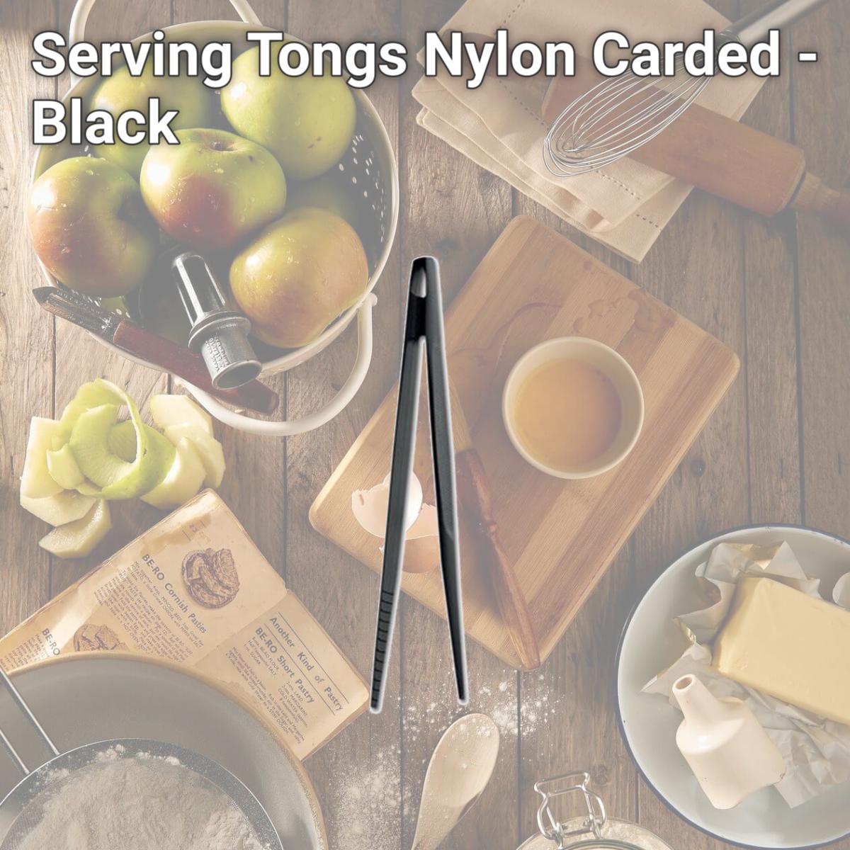 Picture of Ghidini V227 Serving Tongs Nylon Carded - Black