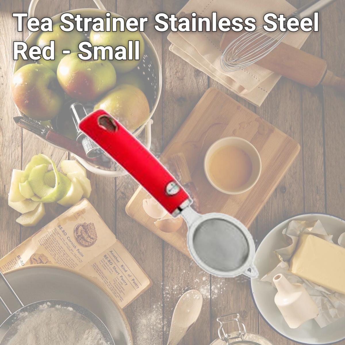 Picture of Ghidini V301 Tea Strainer Stainless Steel, Red - Small
