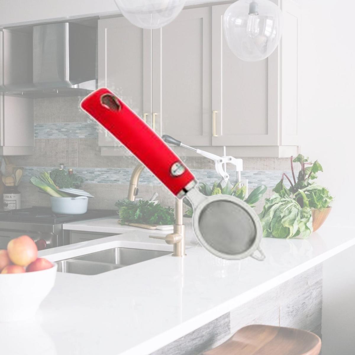 Picture of Ghidini V301 Tea Strainer Stainless Steel, Red - Small