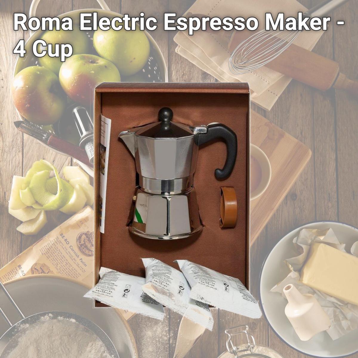 Picture of Moka Amica V602-4 Roma Electric Espresso Maker - 4 Cup