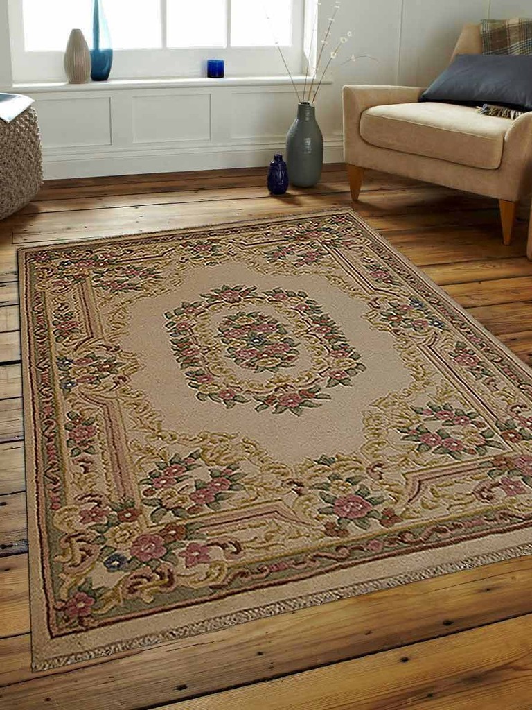 2 X 3 Ft. Oriental Hand Knotted Persian Aras Wool Area Rug, Beige