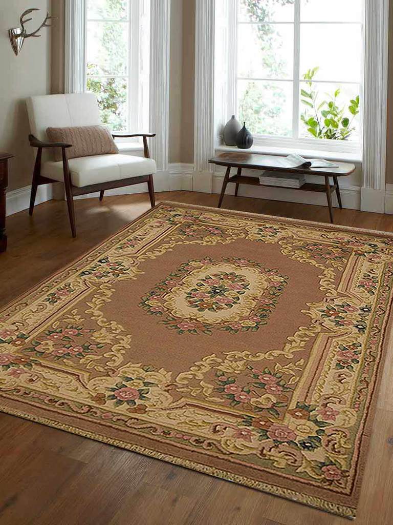 2 X 3 Ft. Oriental Hand Knotted Persian Aras Wool Area Rug, Peach