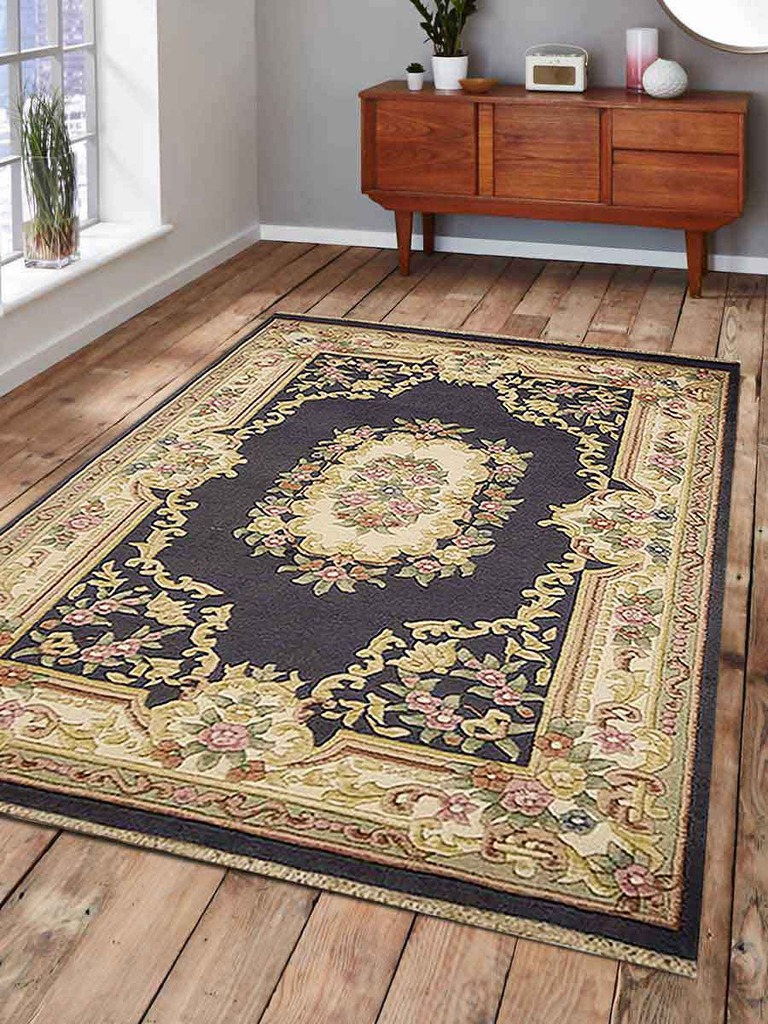 5 Ft. 4 In. X 7 Ft. 8 In. Oriental Hand Knotted Persian Aras Wool Area Rug, Light Blue