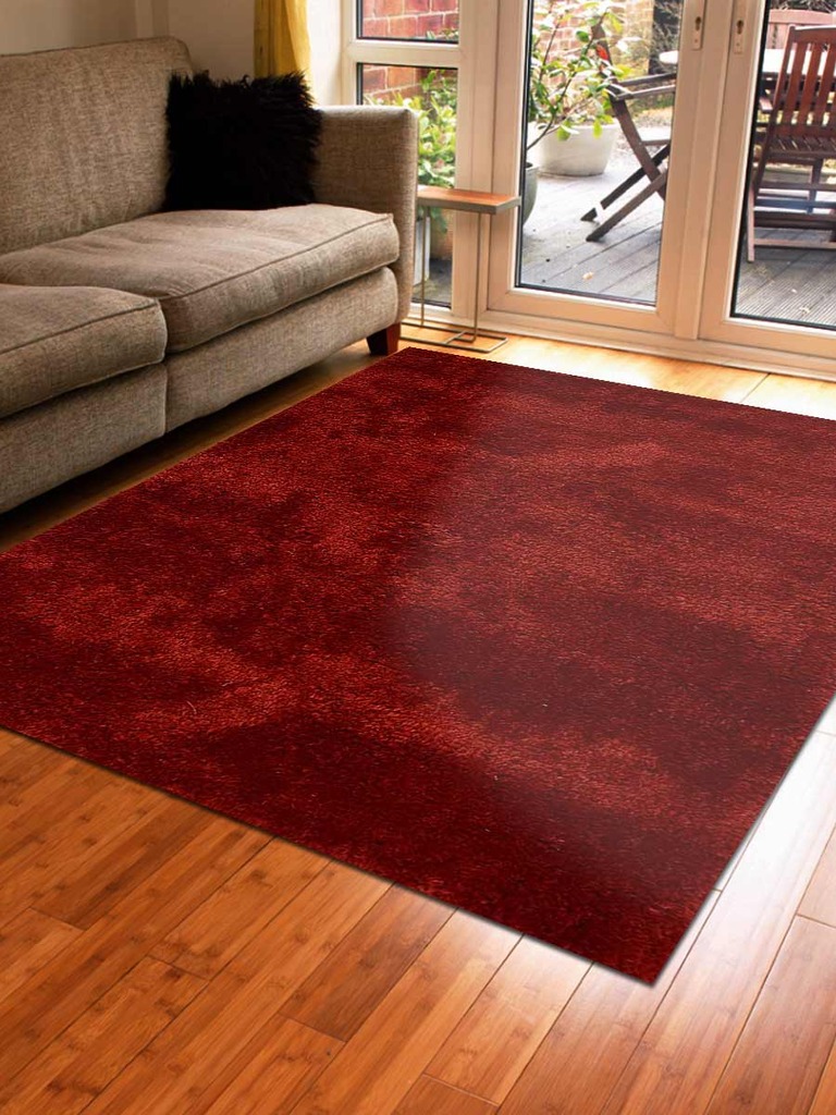 K00111t0007a15 8 X 10 Ft. Solid Hand Tufted Polyester Area Rug, Red