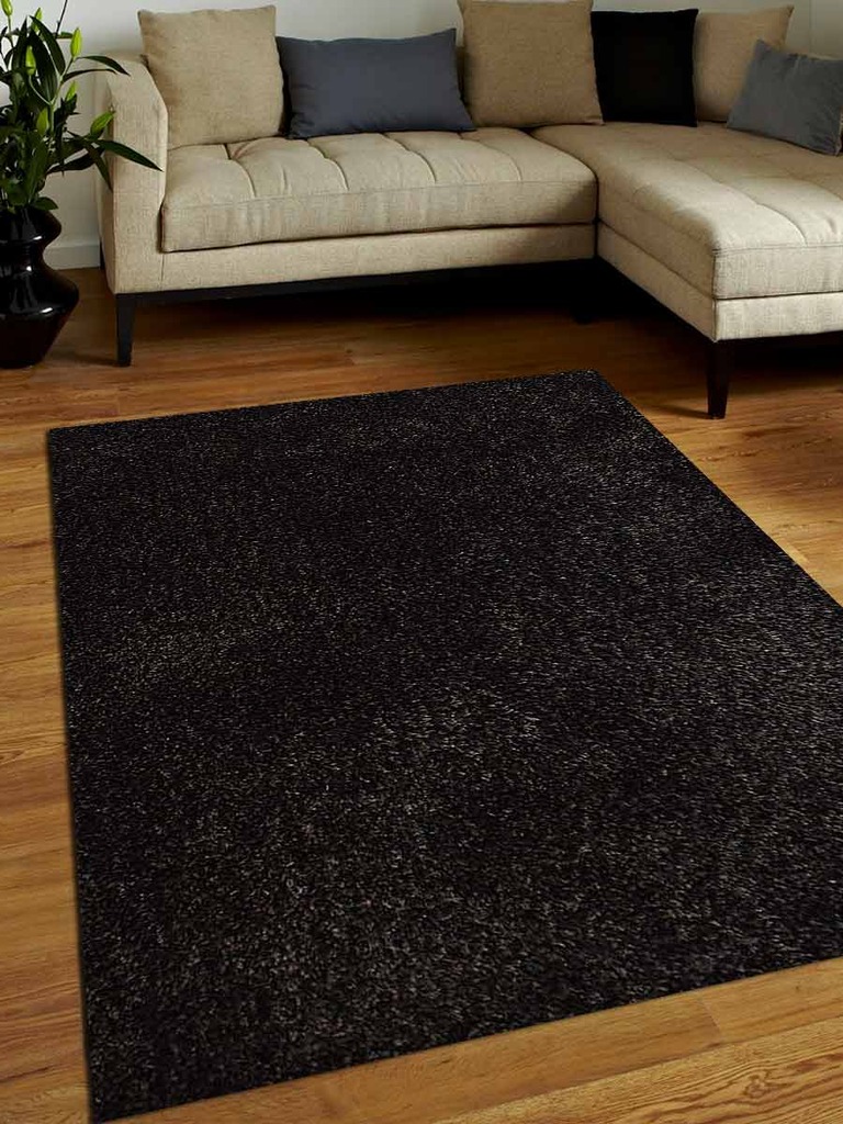 K00111t0232a11 6 X 9 Ft. Solid Hand Tufted Polyester Area Rug, Black & Silver