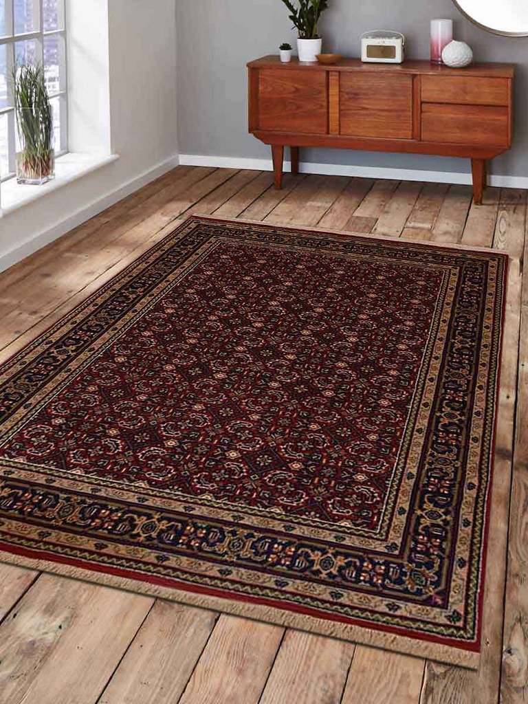 2 X 3 Ft. Oriental Hand Knotted Persian Nir Wool Area Rug, Red