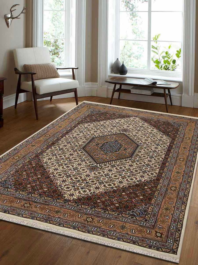 1 Ft. 3 In. X 1 Ft. 11 In. Oriental Hand Knotted Persian Nir Wool Area Rug, Cream
