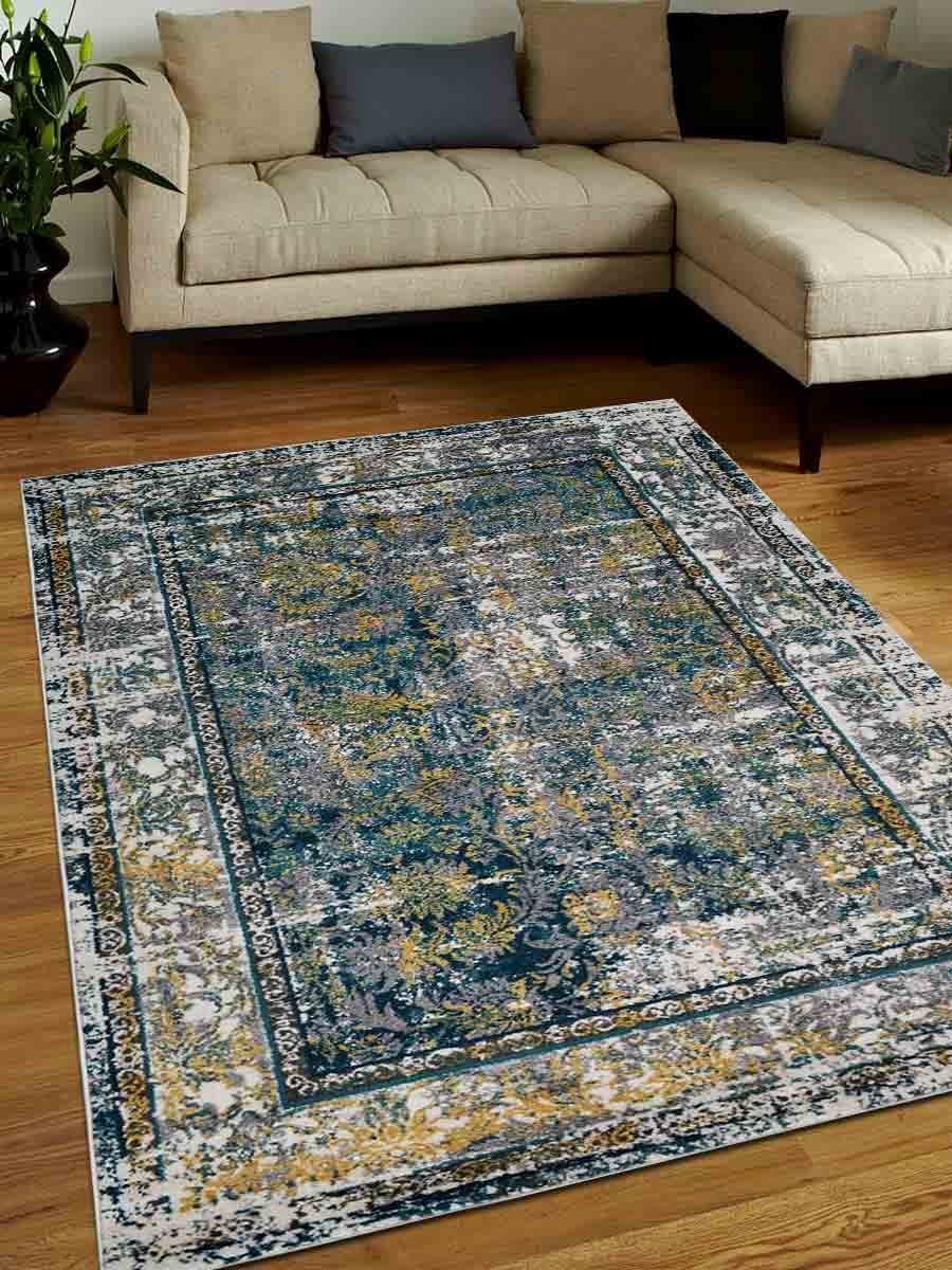 4 X 6 Ft. Machine Woven Heatset Polypropylene Area Rug, Multi & Silver