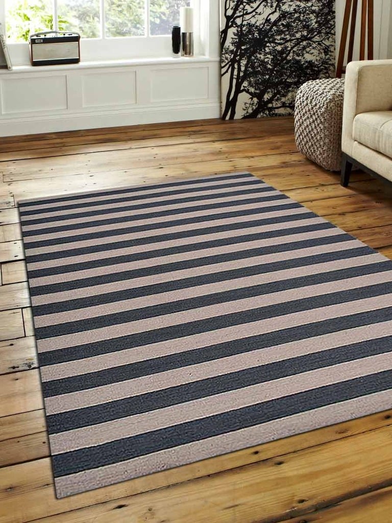 5 Ft. 7 In. X 7 Ft. 10 In. Contemporary Hand Woven Kelim Woolen Area Rug, Cream & Grey