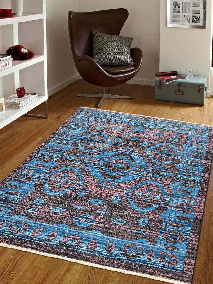 4 Ft. X 5 Ft. 11 In.oriental Machine Woven Crossweave Polyester Area Rug, Brown