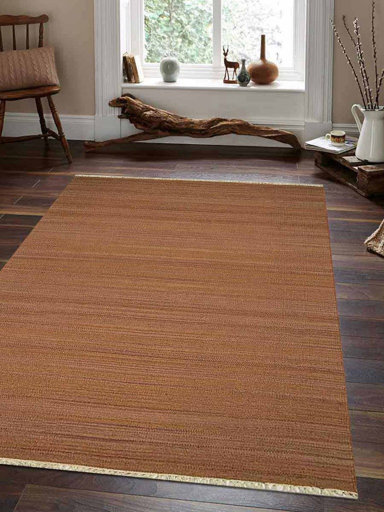 3 X 5 Ft. Hand Weave Kelim Wool Area Rug, Light Brown - Contemporary