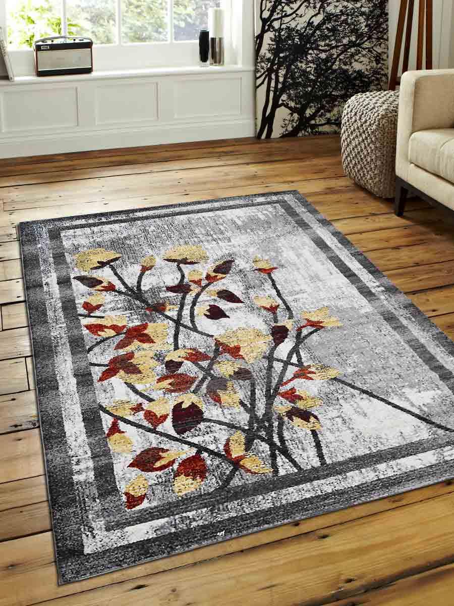 Get My Rugs M00023m0032a17 9 X 12 Ft. Machine Woven Polypropylene Area Rug, Turkish Floral - Silver