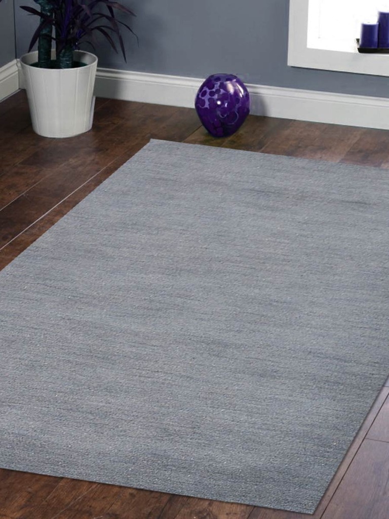 5 X 8 Ft. Solid Hand Knotted Loom Woolen Solid Area Rug, Gray